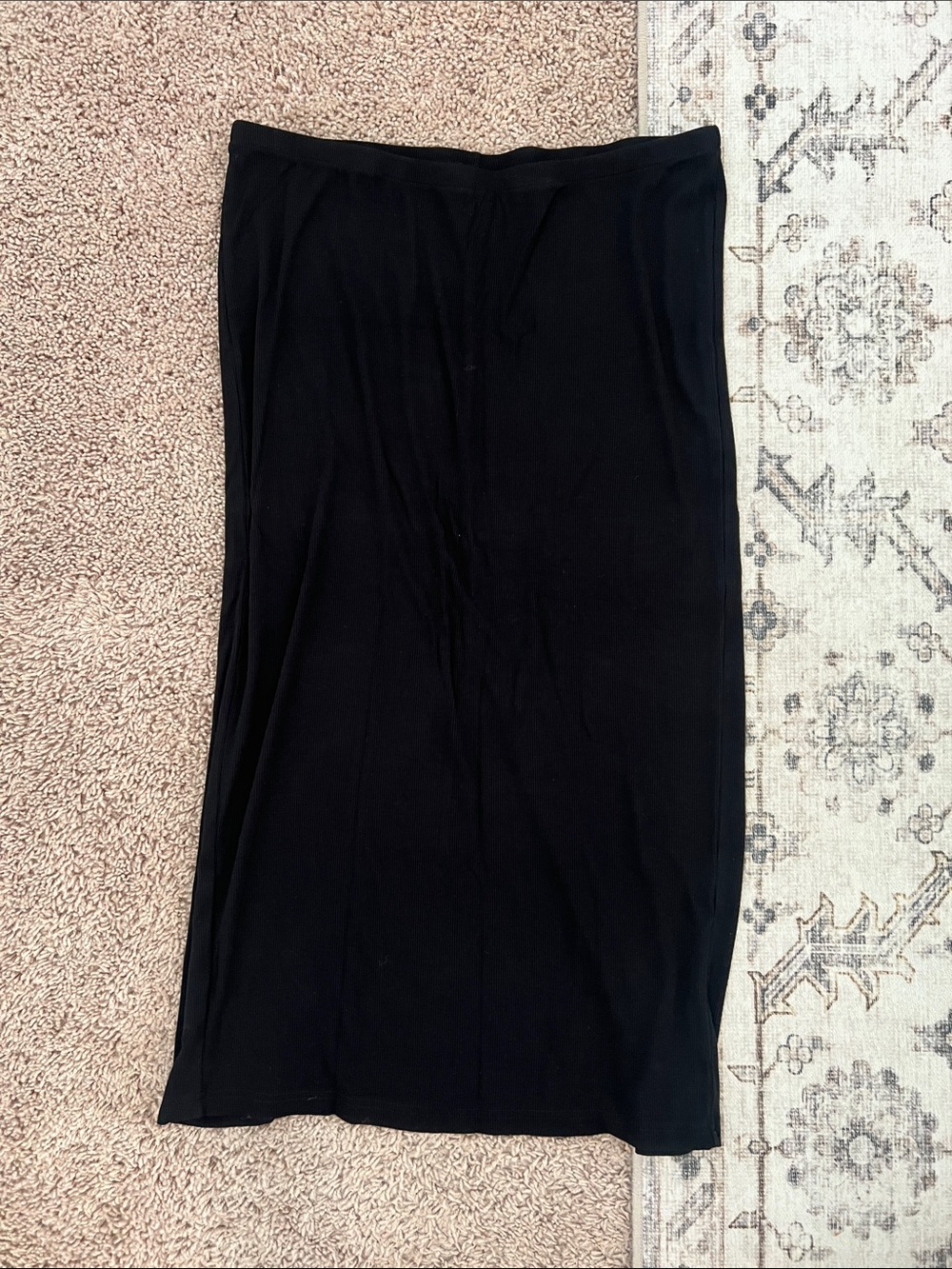 Black Women’s Straight Midi Skirt